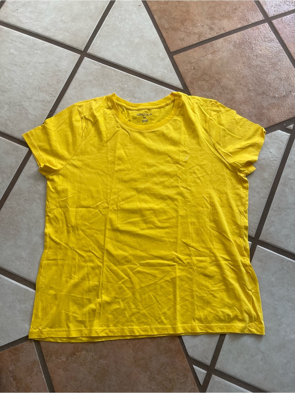 Nautica Bright Yellow Short Sleeve Tee Size XL